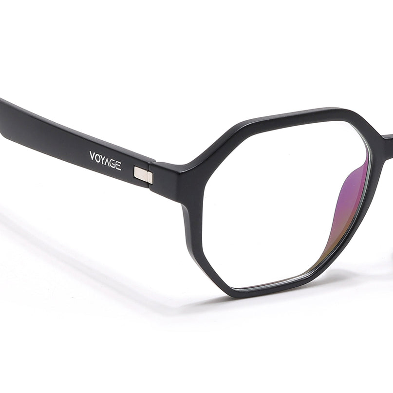 Voyage Visionary Select Matt Black Geometric Eyeglasses for Men & Women - SLMG6466-C6