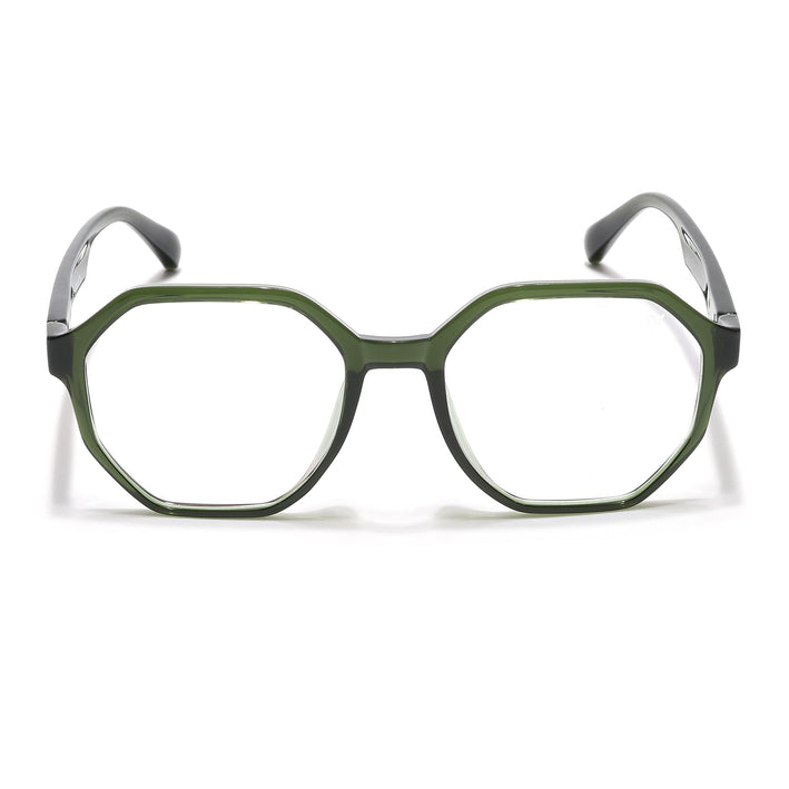 Voyage Visionary Select Olive Geometric Eyeglasses for Men & Women - SLMG6467-C7