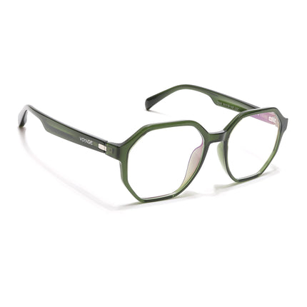 Voyage Visionary Select Olive Geometric Eyeglasses for Men & Women - SLMG6467-C7