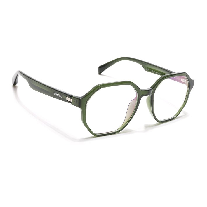 Voyage Visionary Select Olive Geometric Eyeglasses for Men & Women - SLMG6467-C7