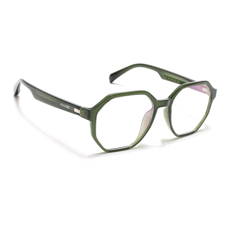 Voyage Visionary Select Olive Geometric Eyeglasses for Men & Women - SLMG6467-C7