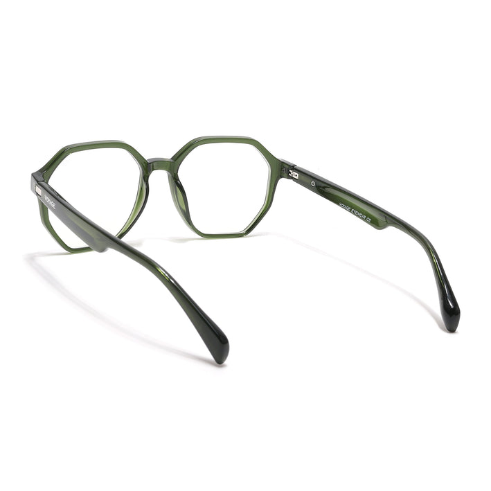 Voyage Visionary Select Olive Geometric Eyeglasses for Men & Women - SLMG6467-C7