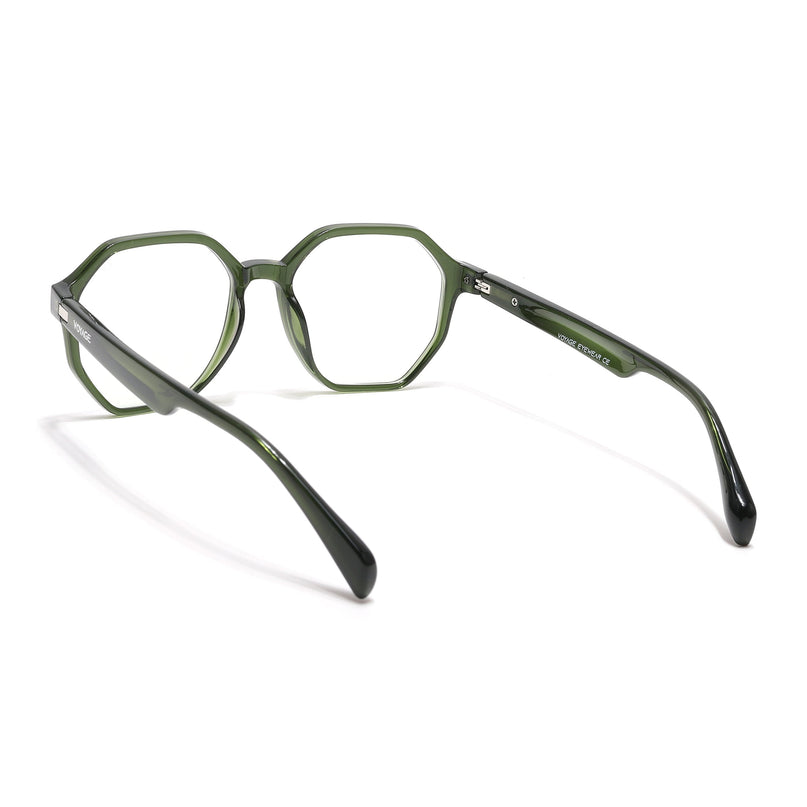 Voyage Visionary Select Olive Geometric Eyeglasses for Men & Women - SLMG6467-C7