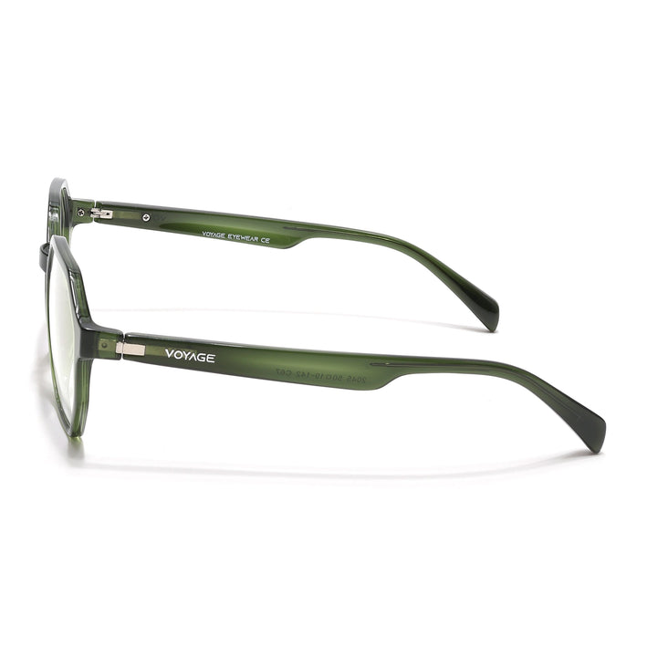 Voyage Visionary Select Olive Geometric Eyeglasses for Men & Women - SLMG6467-C7