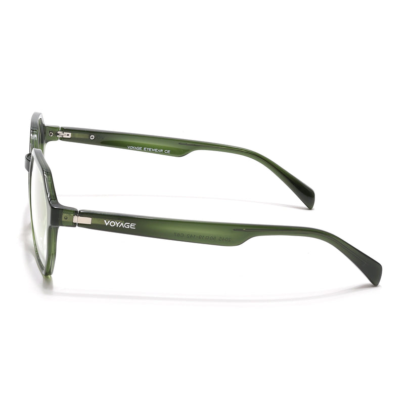 Voyage Visionary Select Olive Geometric Eyeglasses for Men & Women - SLMG6467-C7