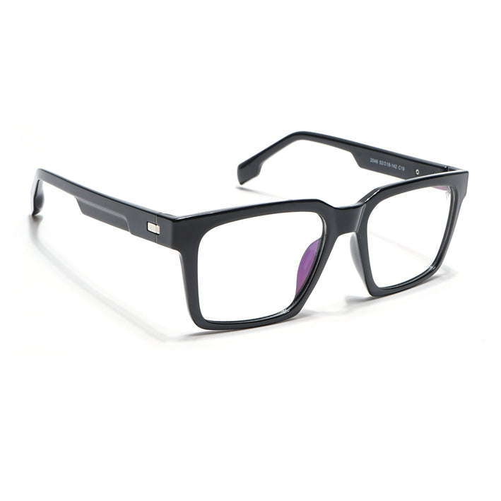 Voyage Visionary Shine Black Square Eyeglasses for Men & Women - SLMG6388-C2