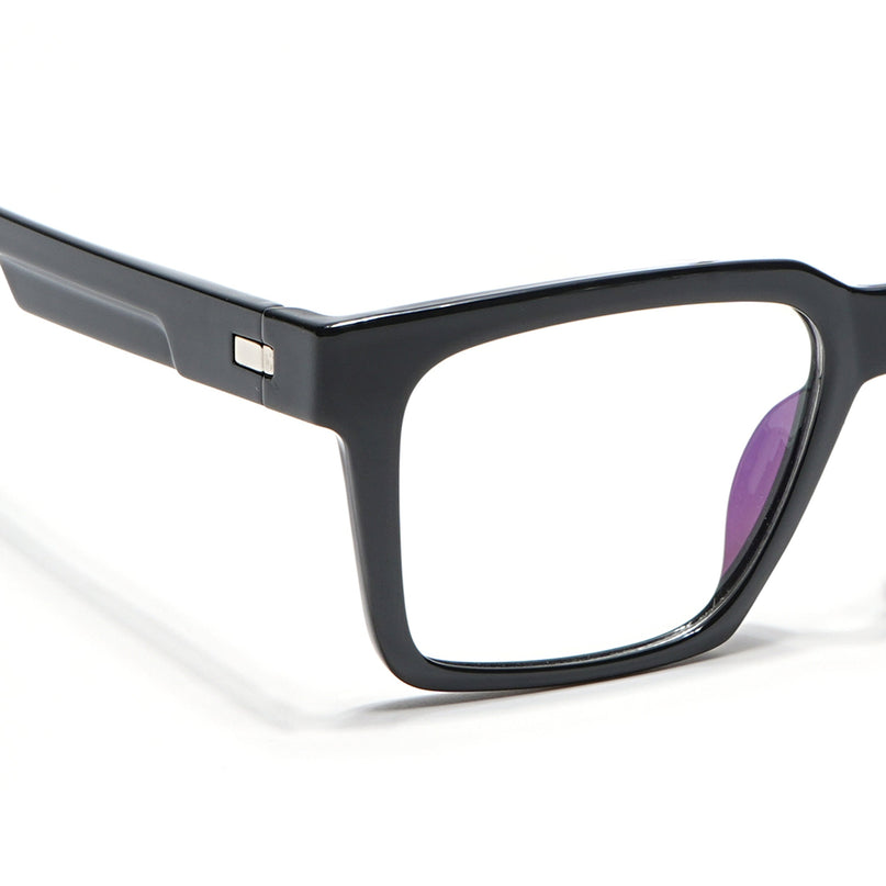 Voyage Visionary Shine Black Square Eyeglasses for Men & Women - SLMG6388-C2