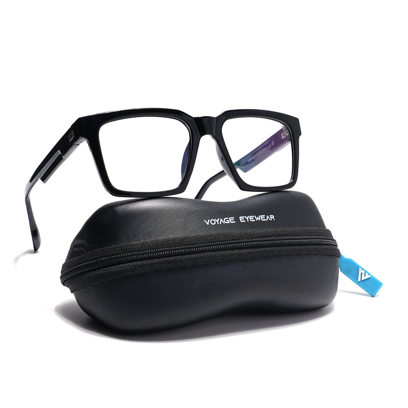 Voyage Visionary Shine Black Square Eyeglasses for Men & Women - SLMG6388-C2