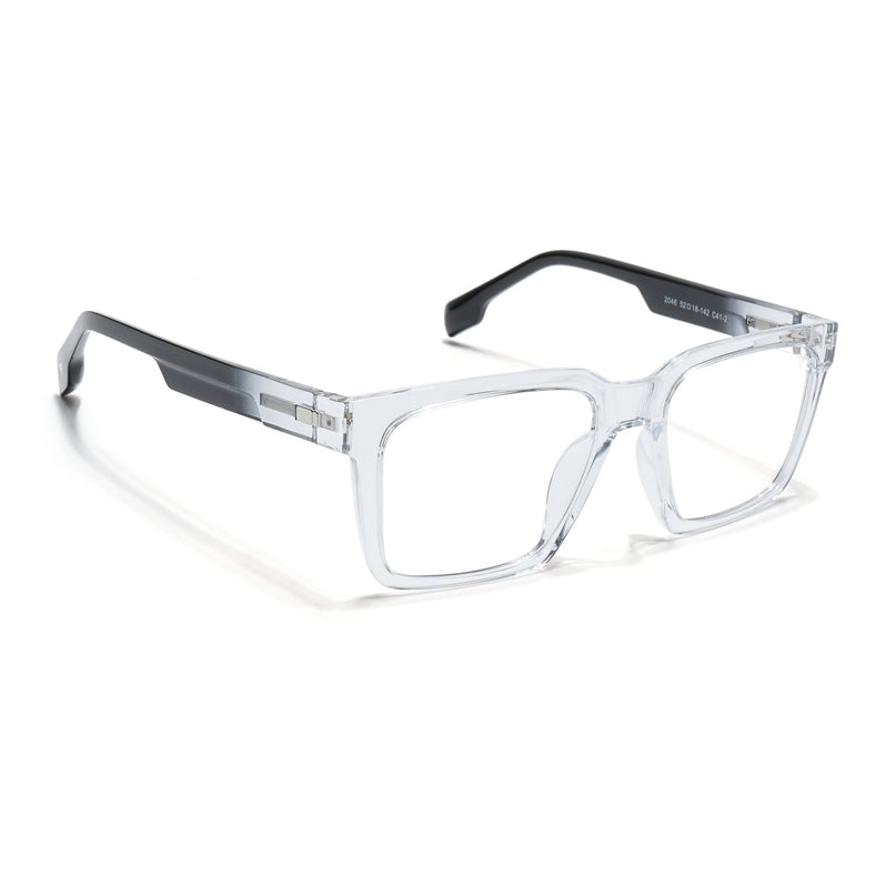 Voyage Visionary Trasnsparent Square Eyeglasses for Men & Women - SLMG6389-C3