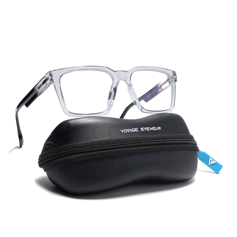 Voyage Visionary Trasnsparent Square Eyeglasses for Men & Women - SLMG6389-C3
