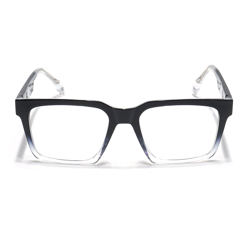 Voyage Visionary Black & Transparent Square Eyeglasses for Men & Women - SLMG6390-C4