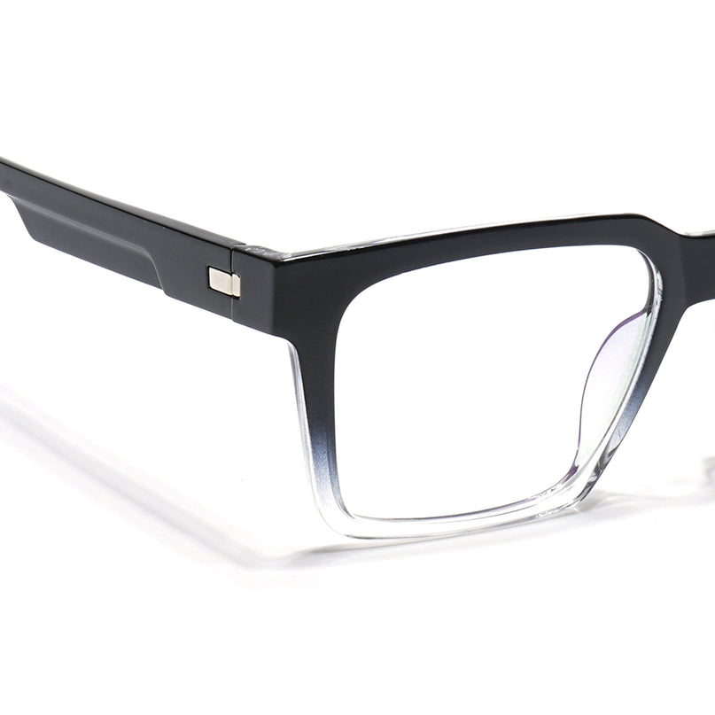 Voyage Visionary Black & Transparent Square Eyeglasses for Men & Women - SLMG6390-C4
