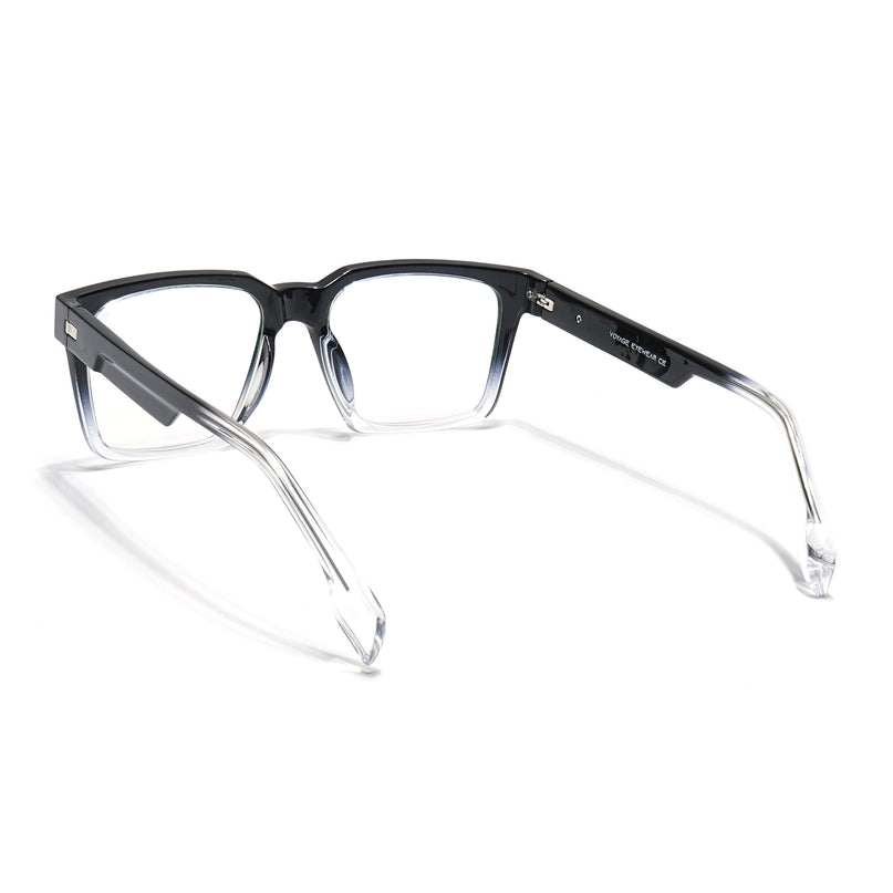 Voyage Visionary Black & Transparent Square Eyeglasses for Men & Women - SLMG6390-C4