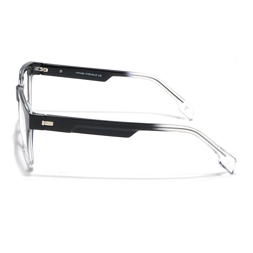 Voyage Visionary Black & Transparent Square Eyeglasses for Men & Women - SLMG6390-C4