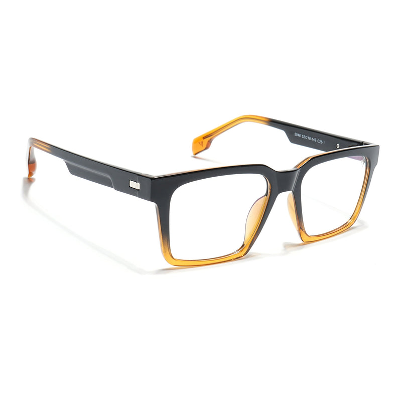 Voyage Visionary Black & Brown Square Eyeglasses for Men & Women - SLMG6391-C5