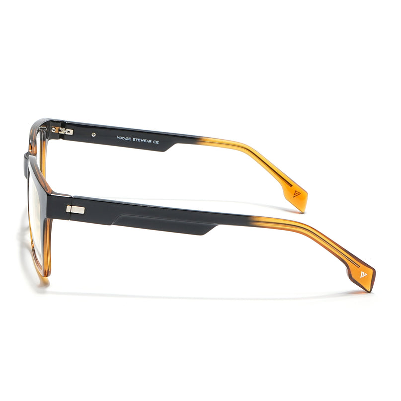 Voyage Visionary Black & Brown Square Eyeglasses for Men & Women - SLMG6391-C5