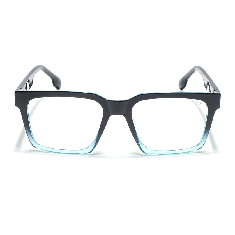 Voyage Visionary Black & Light Blue Square Eyeglasses for Men & Women - SLMG6392-C6