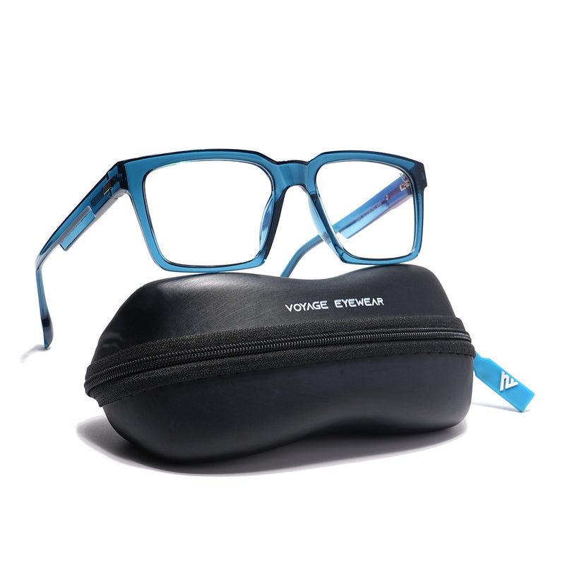 Voyage Visionary Blue Square Eyeglasses for Men & Women - SLMG6394-C8