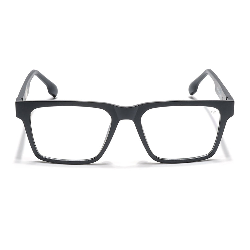 Voyage Visionary Matt Black Square Eyeglasses for Men & Women - SLMG6395-C1