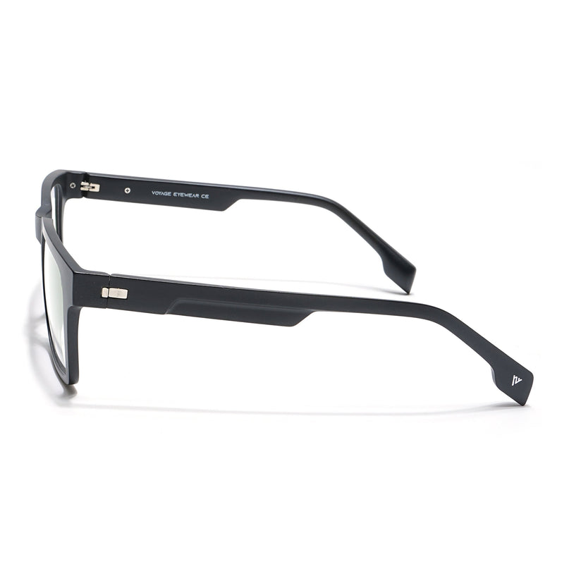 Voyage Visionary Matt Black Square Eyeglasses for Men & Women - SLMG6395-C1