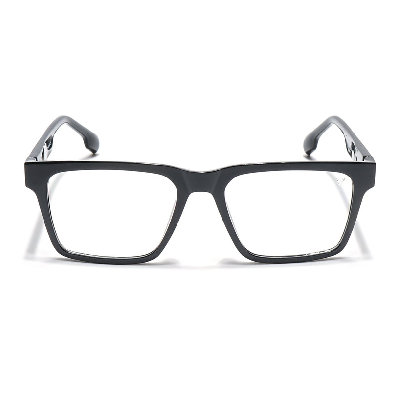 Voyage Visionary Shine Black Square Eyeglasses for Men & Women - SLMG6396-C2
