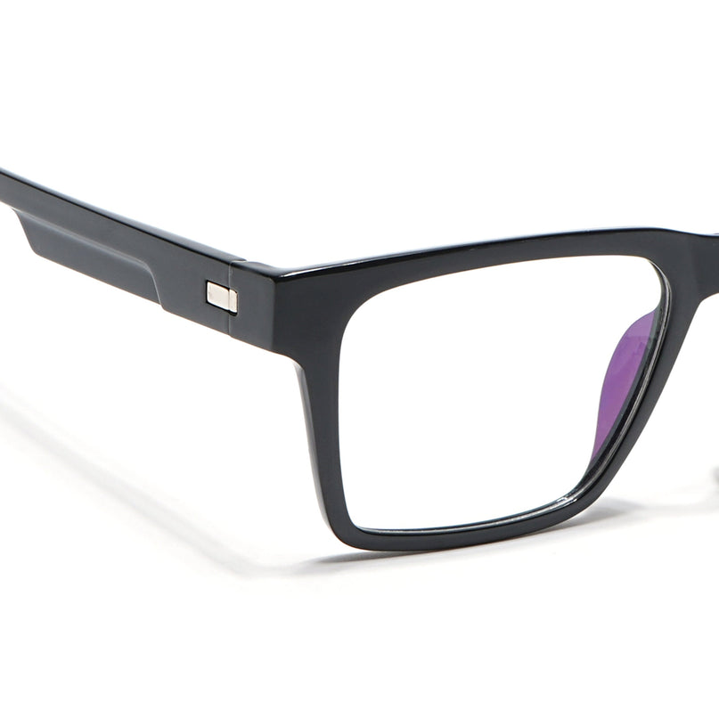 Voyage Visionary Shine Black Square Eyeglasses for Men & Women - SLMG6396-C2