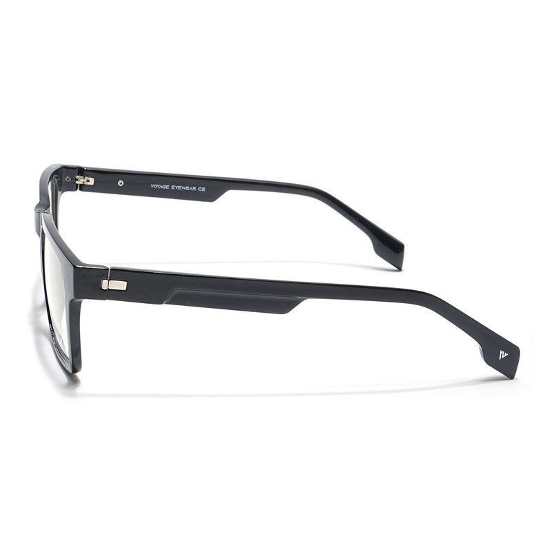 Voyage Visionary Shine Black Square Eyeglasses for Men & Women - SLMG6396-C2
