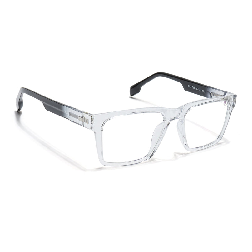 Voyage Visionary Trasnsparent Square Eyeglasses for Men & Women - SLMG6397-C3