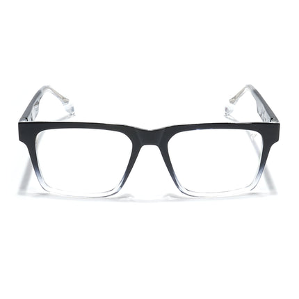 Voyage Visionary Black & Transparent Square Eyeglasses for Men & Women - SLMG6398-C4