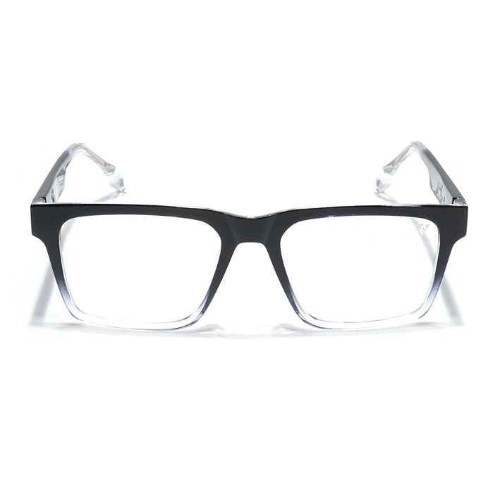 Voyage Visionary Black & Transparent Square Eyeglasses for Men & Women - SLMG6398-C4