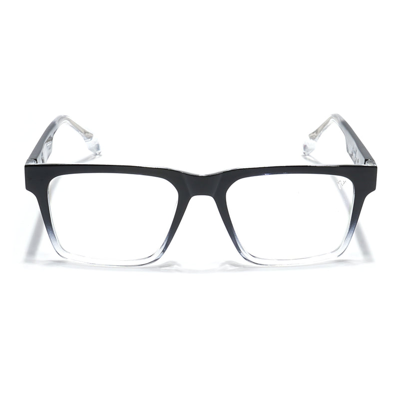 Voyage Visionary Black & Transparent Square Eyeglasses for Men & Women - SLMG6398-C4