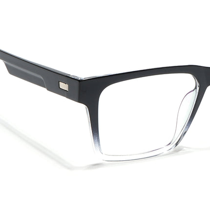 Voyage Visionary Black & Transparent Square Eyeglasses for Men & Women - SLMG6398-C4