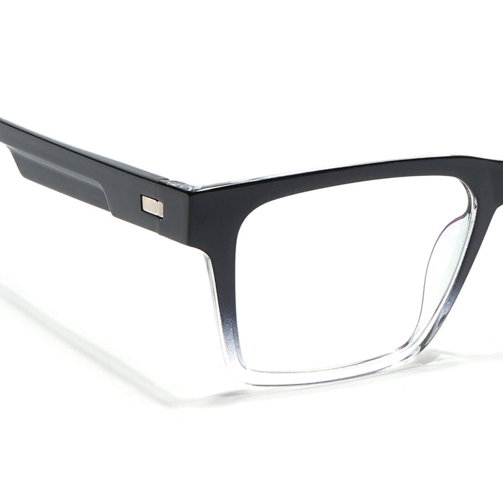 Voyage Visionary Black & Transparent Square Eyeglasses for Men & Women - SLMG6398-C4