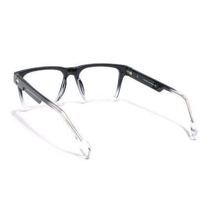 Voyage Visionary Black & Transparent Square Eyeglasses for Men & Women - SLMG6398-C4