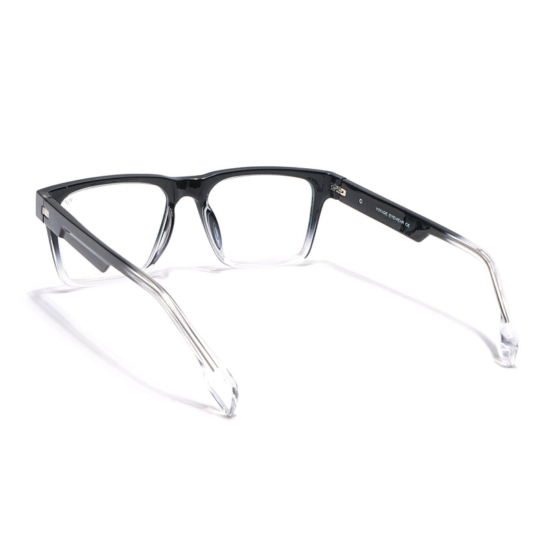 Voyage Visionary Black & Transparent Square Eyeglasses for Men & Women - SLMG6398-C4