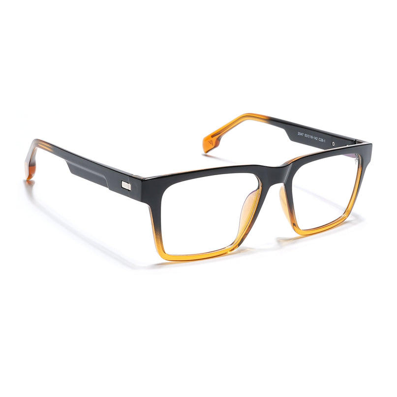 Voyage Visionary Black & Brown Square Eyeglasses for Men & Women - SLMG6399-C5