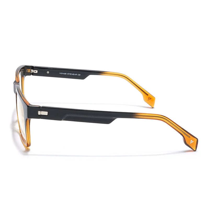 Voyage Visionary Black & Brown Square Eyeglasses for Men & Women - SLMG6399-C5