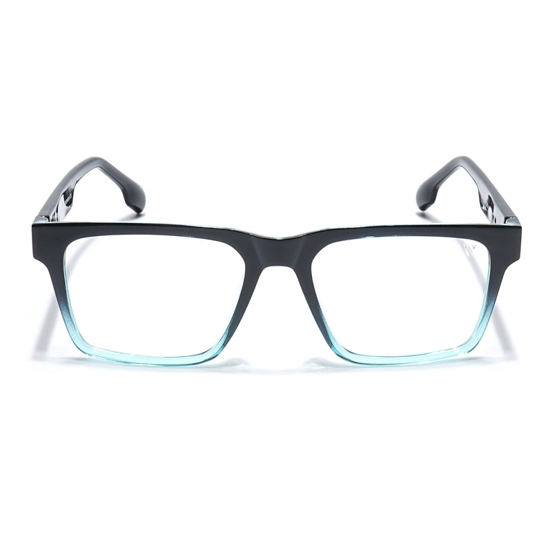 Voyage Visionary Black & Light Blue Square Eyeglasses for Men & Women - SLMG6400-C6