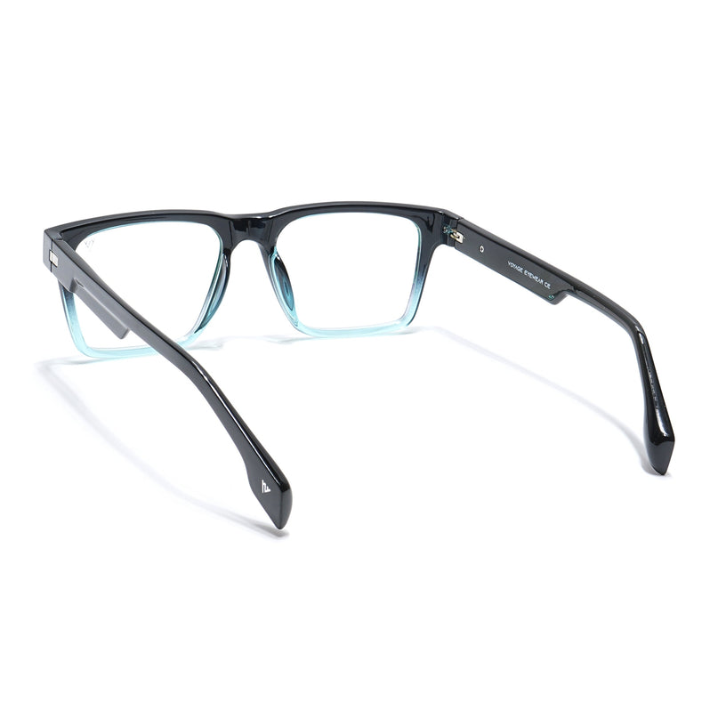 Voyage Visionary Black & Light Blue Square Eyeglasses for Men & Women - SLMG6400-C6