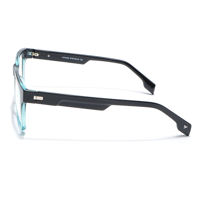 Voyage Visionary Black & Light Blue Square Eyeglasses for Men & Women - SLMG6400-C6