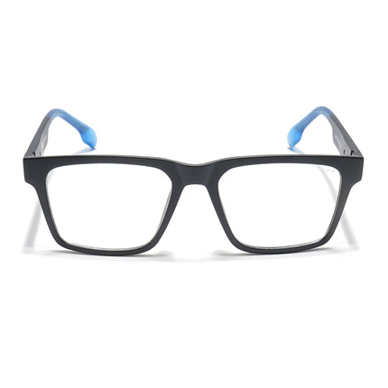 Voyage Visionary Matt Black Square Eyeglasses for Men & Women - SLMG6401-C7