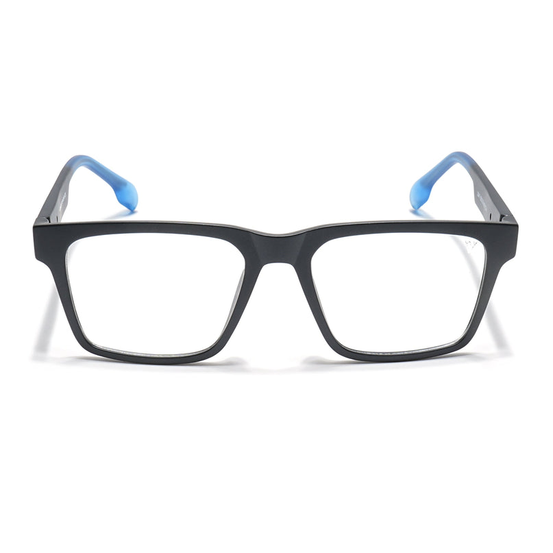 Voyage Visionary Matt Black Square Eyeglasses for Men & Women - SLMG6401-C7