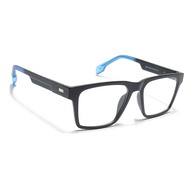 Voyage Visionary Matt Black Square Eyeglasses for Men & Women - SLMG6401-C7