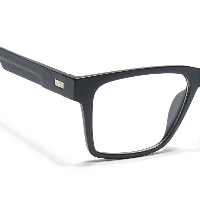 Voyage Visionary Matt Black Square Eyeglasses for Men & Women - SLMG6401-C7