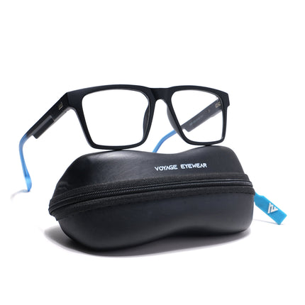 Voyage Visionary Matt Black Square Eyeglasses for Men & Women - SLMG6401-C7