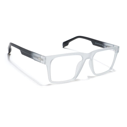 Voyage Visionary Matt Transparent Square Eyeglasses for Men & Women - SLMG6402-C8