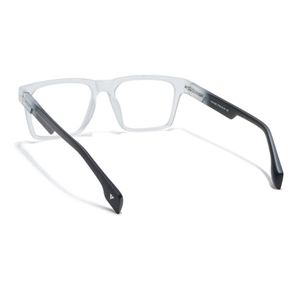 Voyage Visionary Matt Transparent Square Eyeglasses for Men & Women - SLMG6402-C8