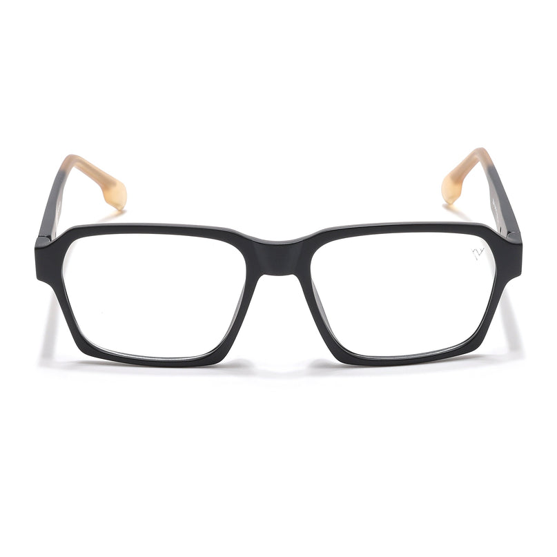 Voyage Visionary Select Matt Black Square Eyeglasses for Men & Women - SLMG6468-C1