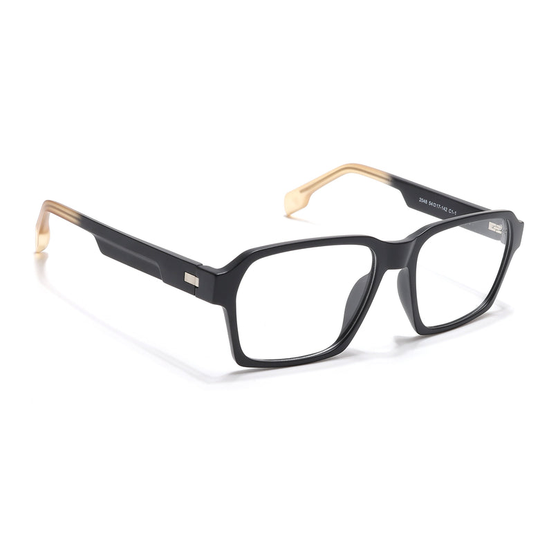 Voyage Visionary Select Matt Black Square Eyeglasses for Men & Women - SLMG6468-C1