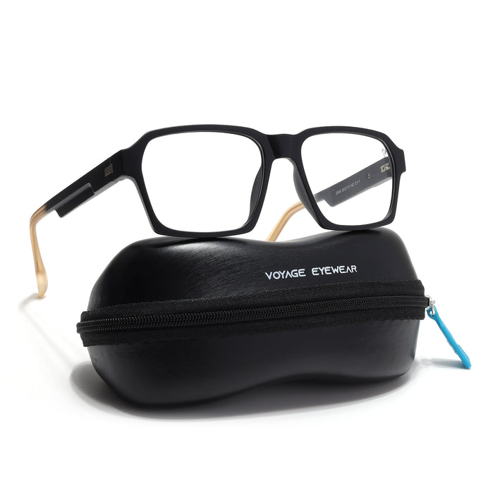 Voyage Visionary Select Matt Black Square Eyeglasses for Men & Women - SLMG6468-C1